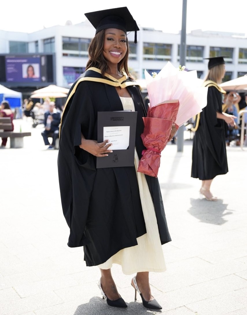 Fara John-Baptiste celebrating her graduation