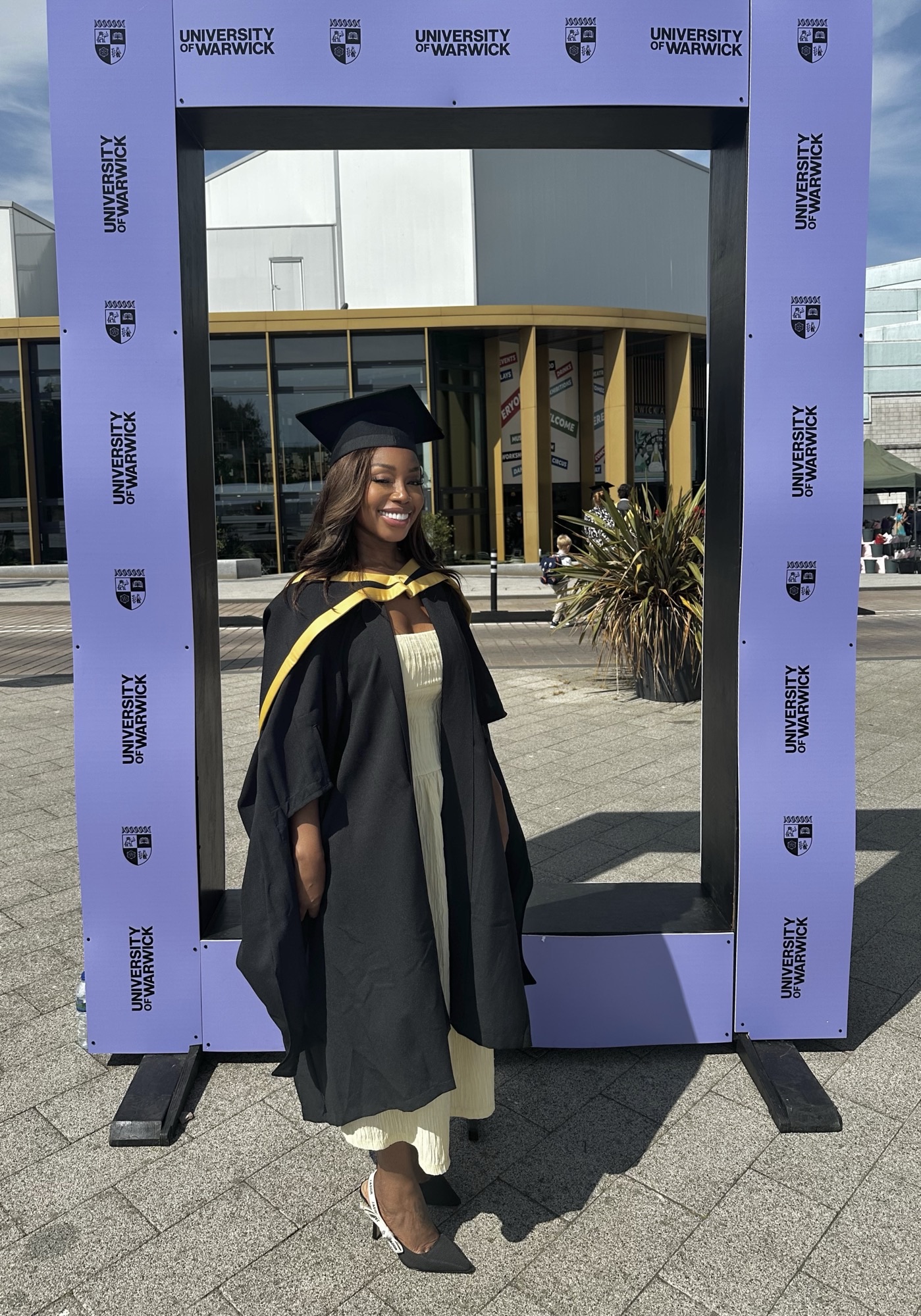Fara John-Baptiste celebrating her graduation