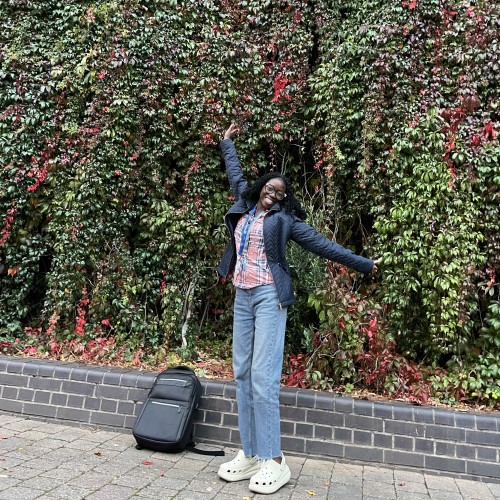 Image of an MSc student outside