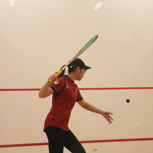 Sophia playing squash