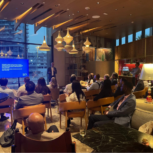 Image of presentations on the Dubai Trek