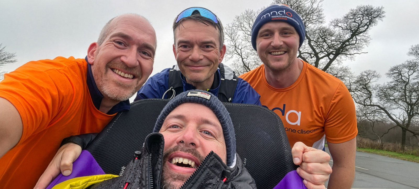 Jon Over with some of his marathon team mates