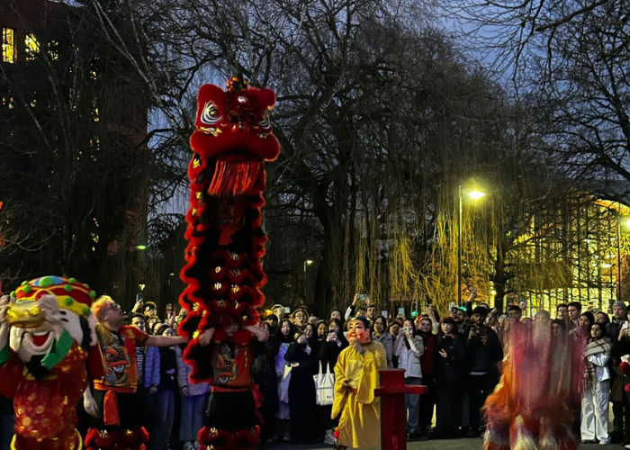 a Chinese New Year celebration parade