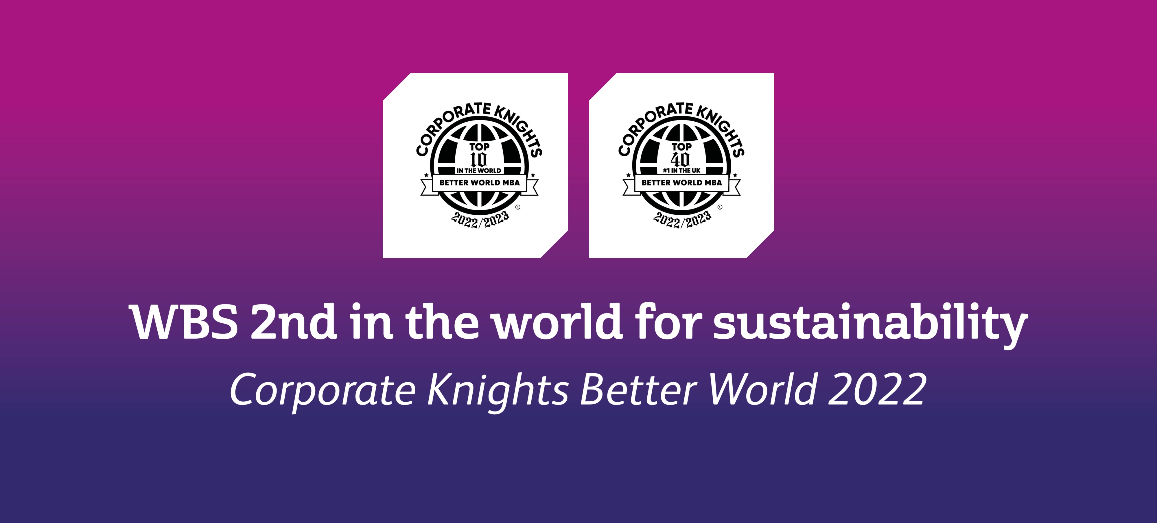 Corporate Knights ranks WBS MBA second globally for sustainability
