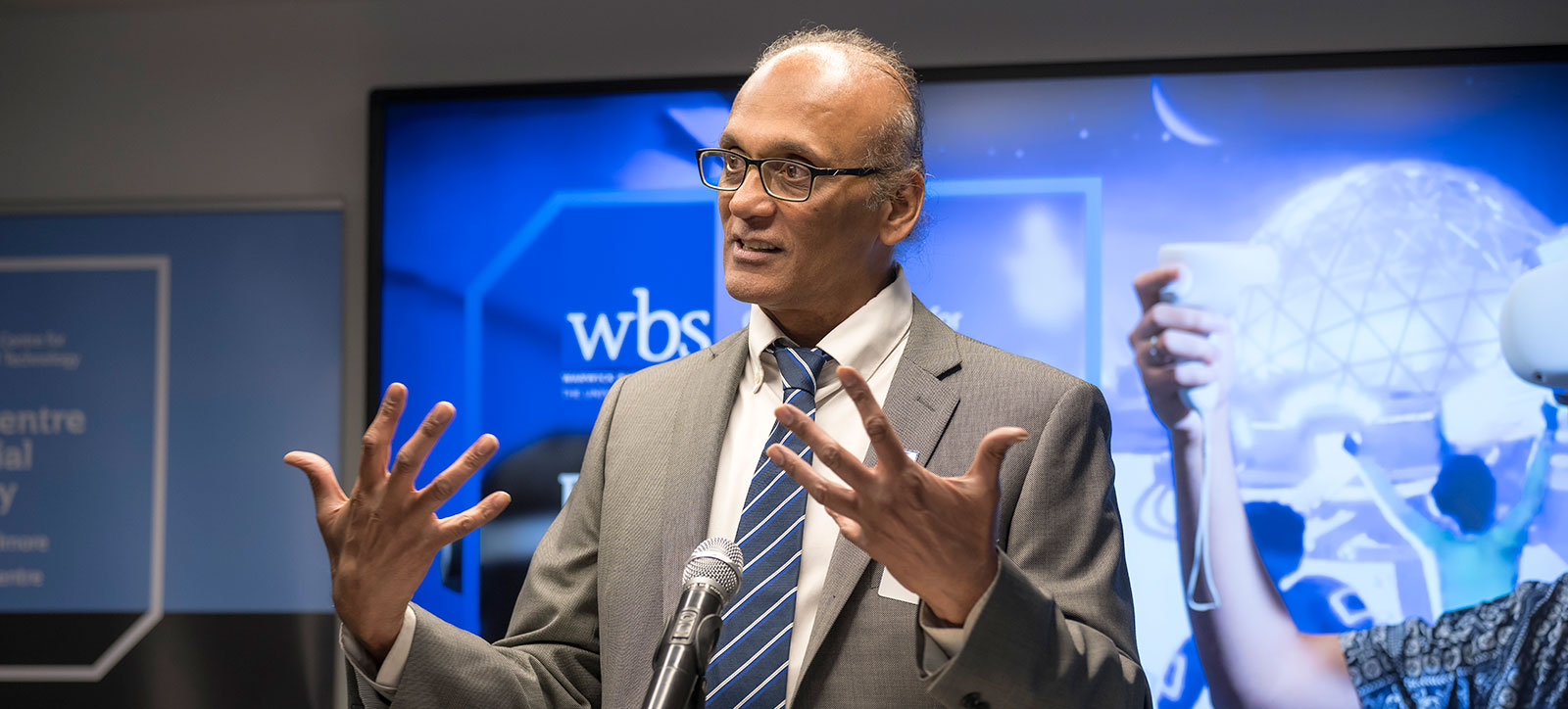 Ram Gopal at the Gillmore Centre for Financial Technology giving a speech