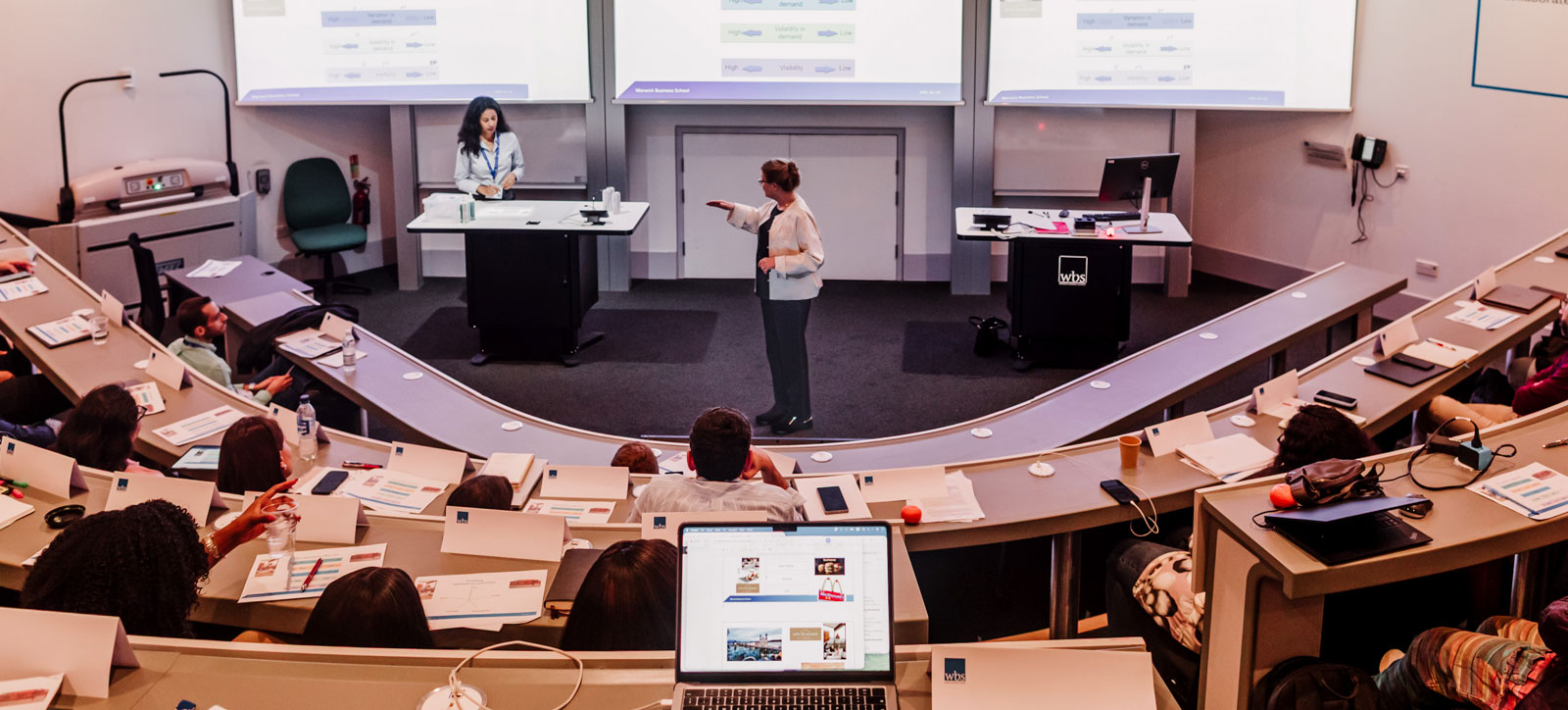 A lecturer at Warwick Business School during the EQUIS accreditation