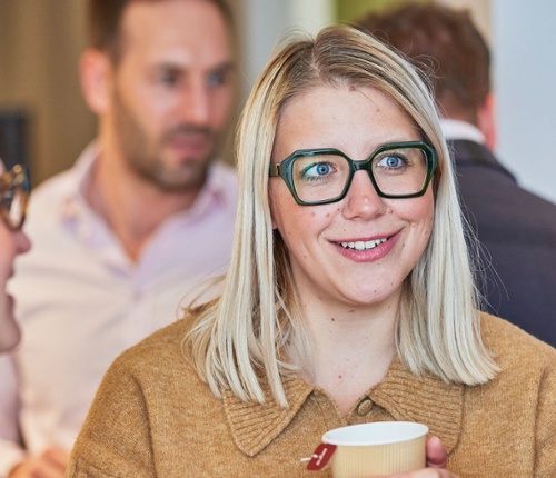 Lady smiling in seminar