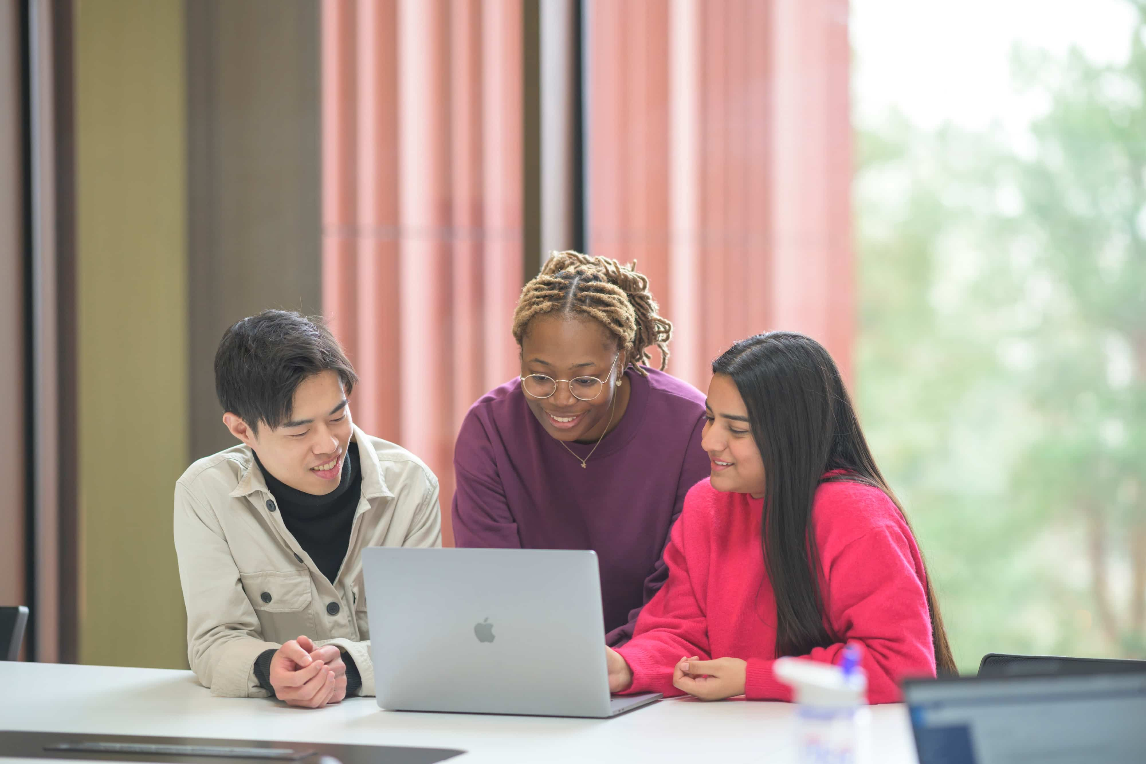 Image of students in the WBS cafe