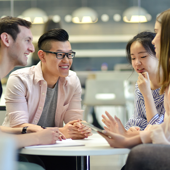 Image of students talking