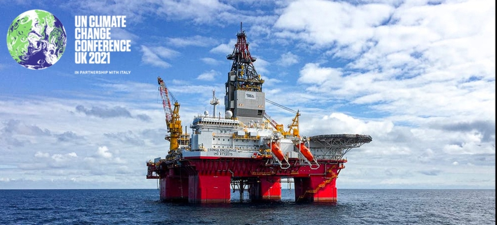 oil rigs in the sea