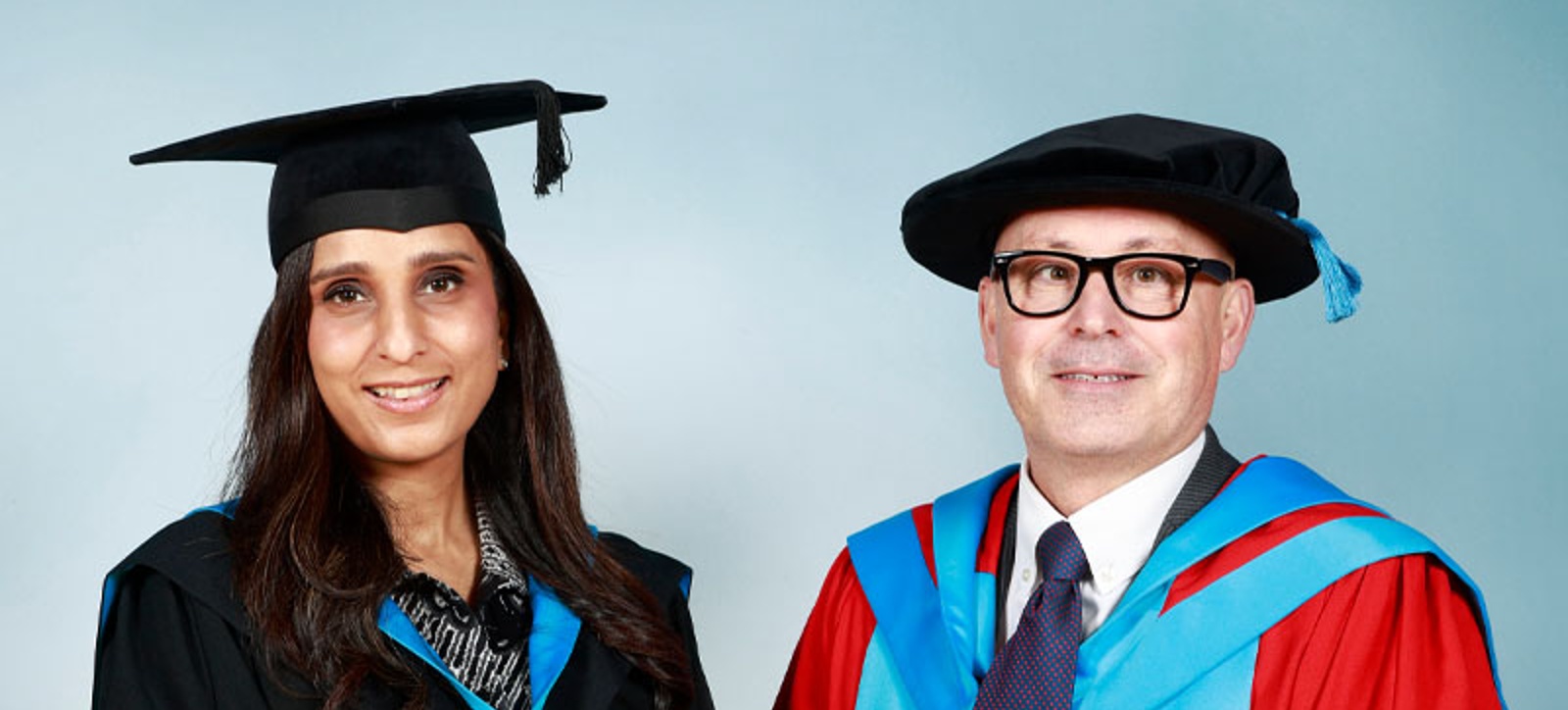 Sumedha Sharaff, founder of O&O Beauty, with WBS Dean Andy Lockett