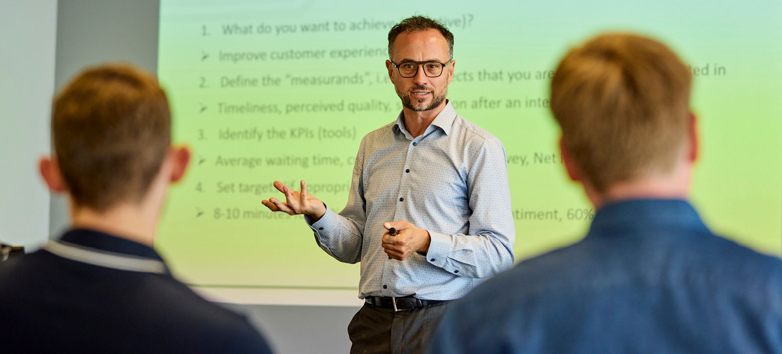 Professor Pietro Micheli teaching