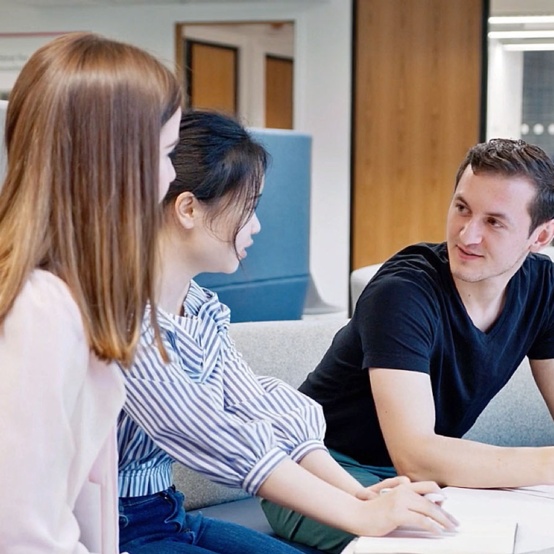 Image of students talking