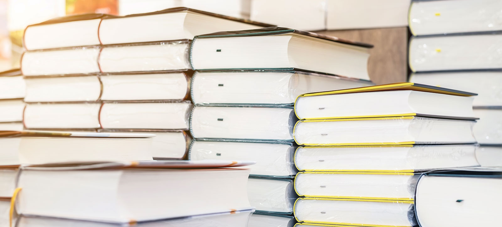 Professor Christian Stadler says these stacks of fiction books combine fun with function for business leadrees. Professor Christian Stadler says these stacks of fiction books combine fun with function for business leadrees.