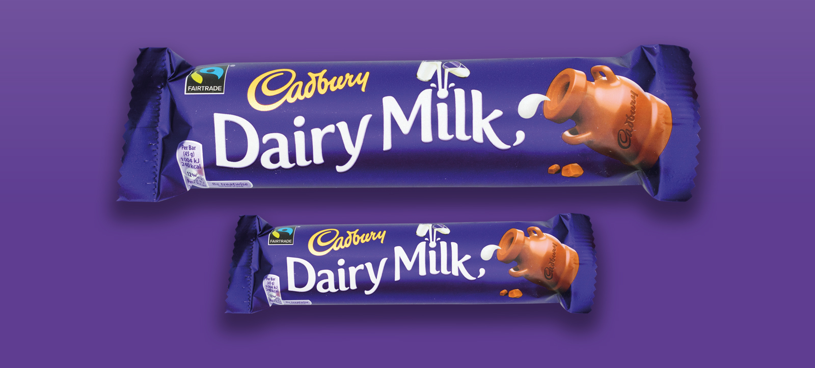 A large chocolate bar with a smaller version next to it, showing how behavioural nudges like 'shrinkflation' can generate profits that taint the social benefits A large chocolate bar with a smaller version next to it, showing how behavioural nudges like 'shrinkflation' can generate profits that taint the social benefits
