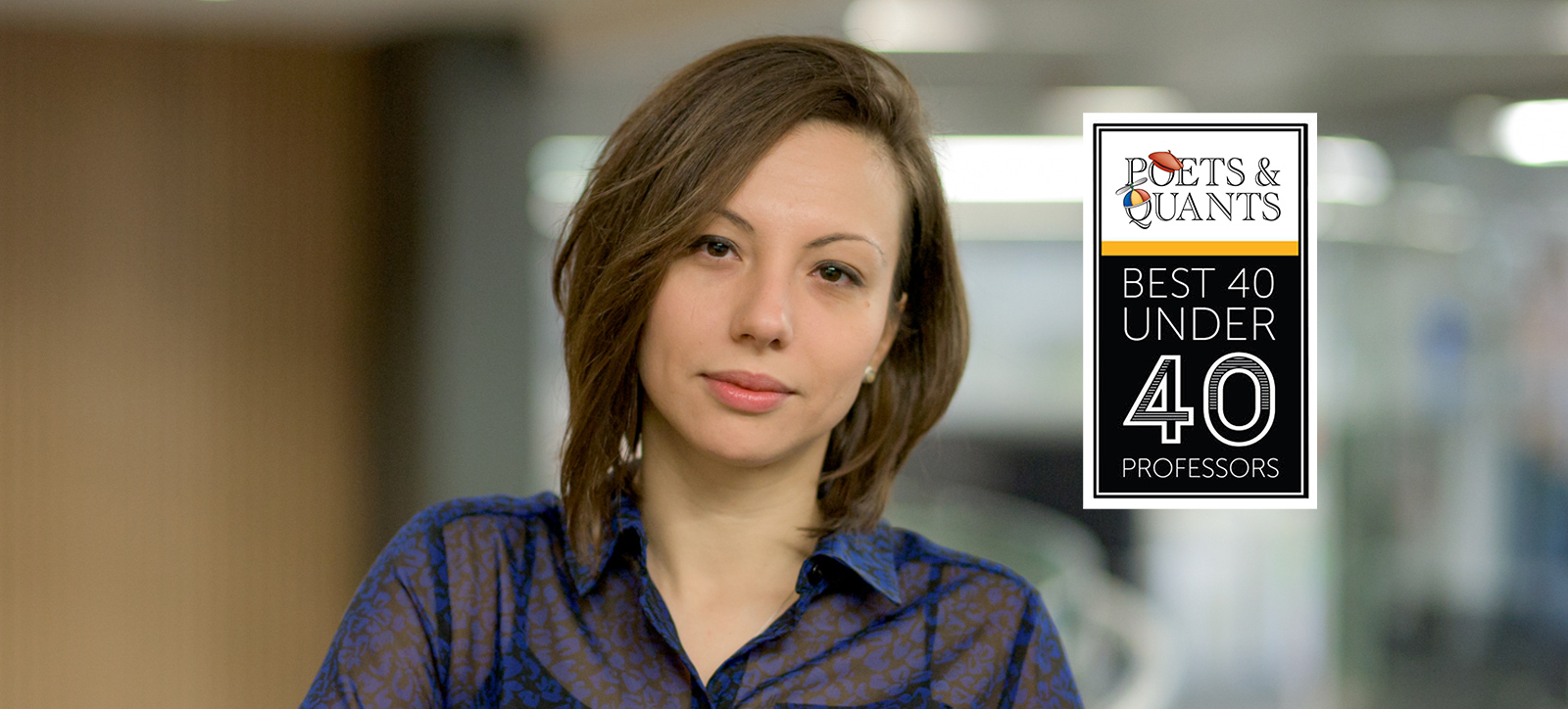 A photograph of Professor Irina Surdu-Nardella, of Warwick Business School, who has been named on the Poets and Quants' 40 Under 40 list
