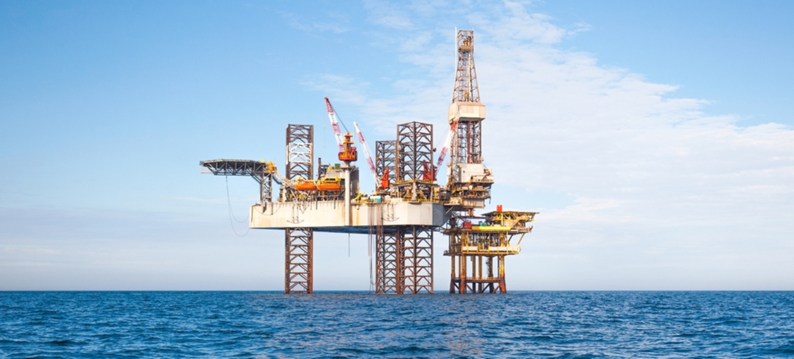 oil rigs in the sea