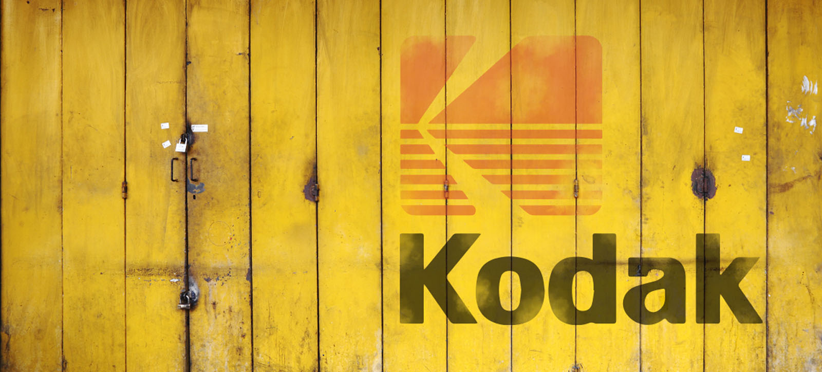 The fading Kodak logo The fading Kodak logo