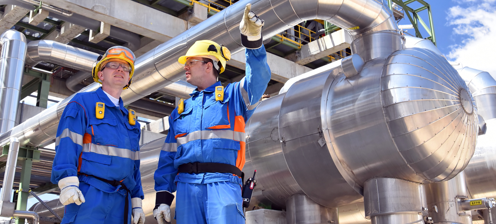 Workers at a manufacturing plant