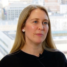 Image of an MBA alumni at a conference