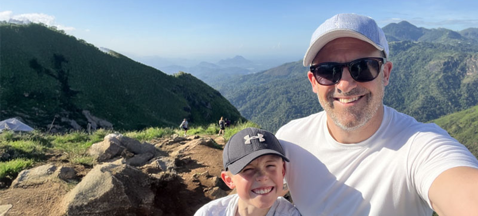 Rob Douglas with his son in Sri Lanka Rob Douglas with his son in Sri Lanka