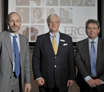 ERC Director Stephen Roper, WBS Dean Mark Taylor and ERC Assistant Director Mark Hart at the launch of the Enterprise Research Centre ERC Director Stephen Roper, WBS Dean Mark Taylor and ERC Assistant Director Mark Hart at the launch of the Enterprise Research Centre
